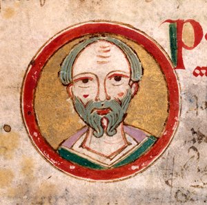 St. Nicolaas van Bari: f.55r van de Obitarium Sancti Spiritus door Unknown